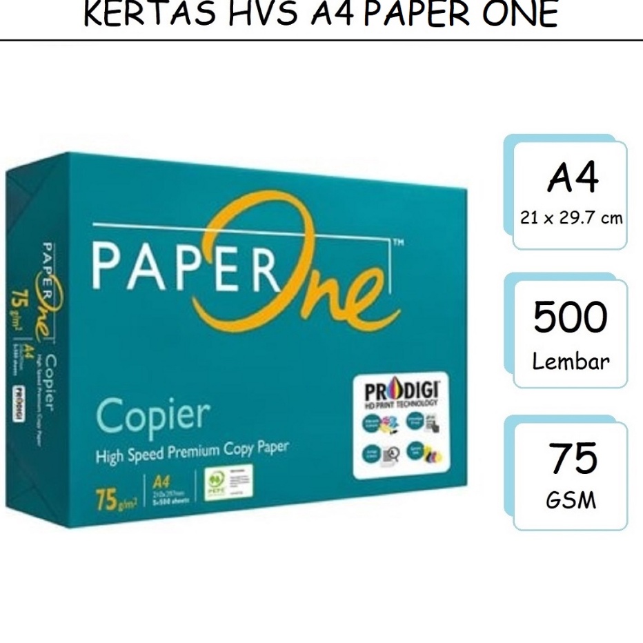 

Ekstra Kes HVS A4 75Gram Kes PAPERONE Kes Fotocopy Print Paper