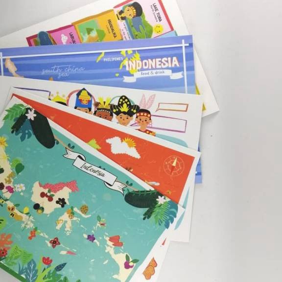 

Mega Kartu Pos Postcard Map Indonesia seri ke2