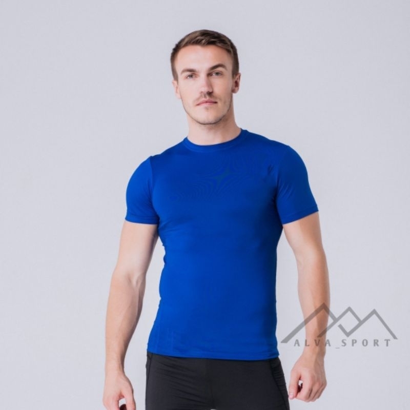 Manset Lengan Pendek Kaos Olahraga Pria Wanita Baju Manset Baselayer Lengan Pendek Baselayer Pria Ma