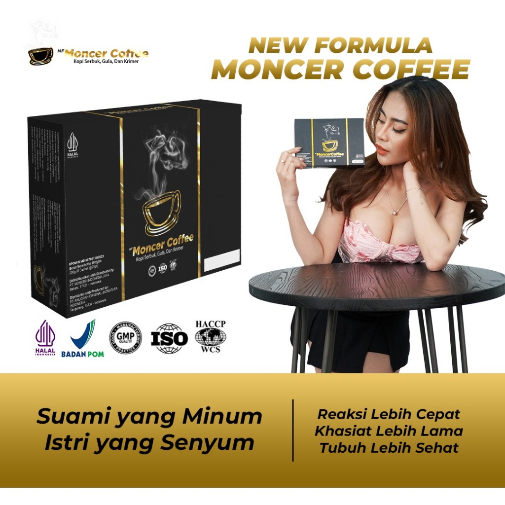 

NFMONCERCOFFEE Kopi Pria Ekstrak Ginseng Korea | Untuk Performa Halal & BPOM 1 Box 8 Sachet