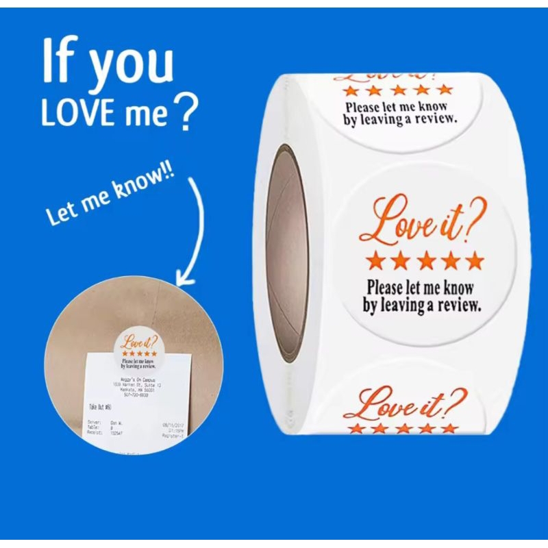

500 Pcs/Roll - Sticker Review Sticker Please Leave A Review