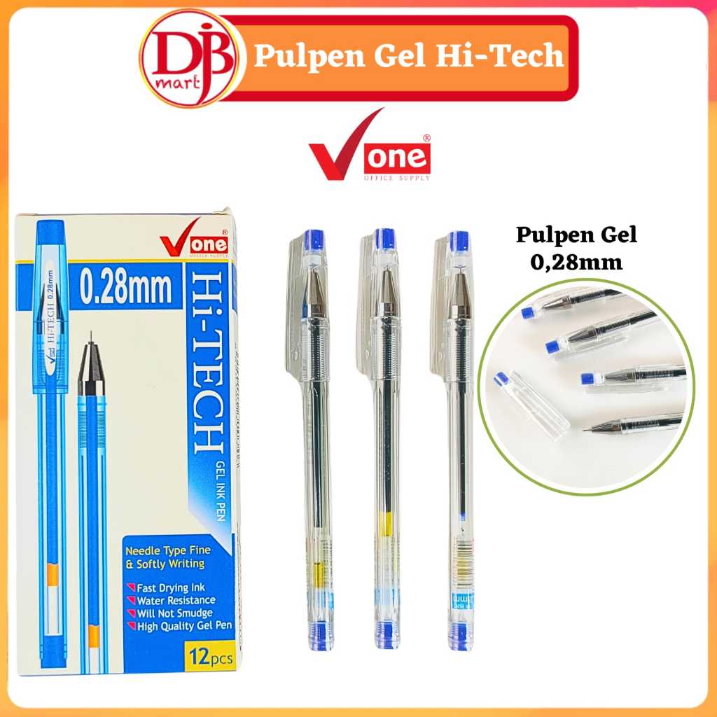 

DJB - 12 Pcs - Gel Pen Hi-Tech Oil Based Pulpen Tinta Bulpen Hitam dan Biru 0,28mm