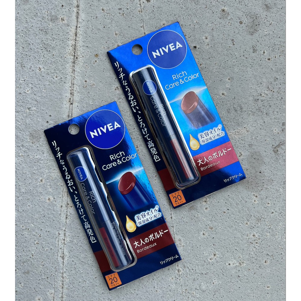 Nivea Rich Care and Color Lip Balm Jepang
