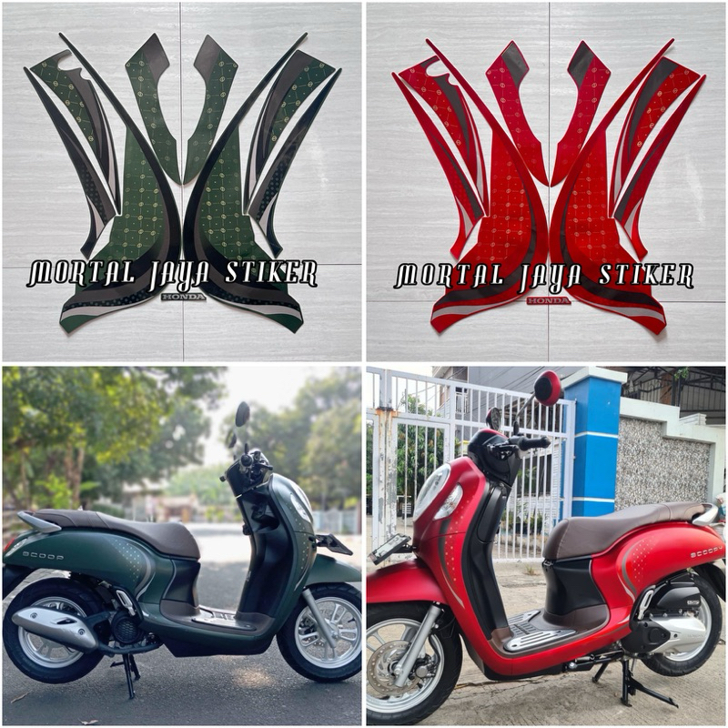 STIKER STRIPING LIS LES BODY MOTOR SCOOPY FI NEW 2024 STYLISH