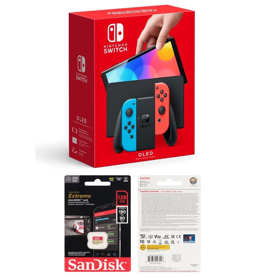 Nintendo Switch Oled Neon 128GB Full Games Cfw