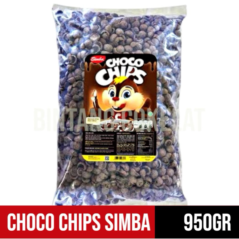 

sereal simba choco crunch/ choco chip 200 gram bag cokelat coklat granola food oatmeal brown