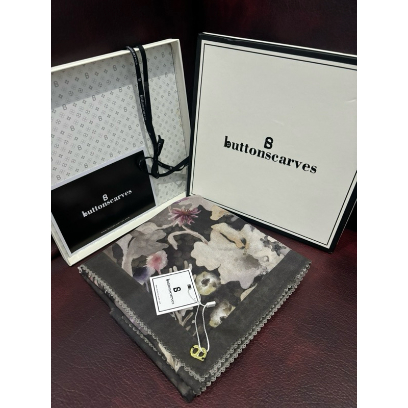 Buttonscarves Fiore Grey New