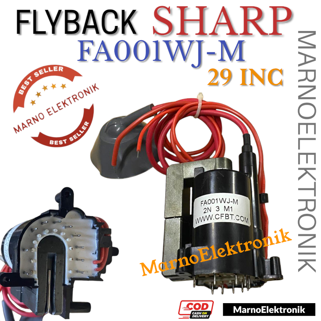 PLAYBACK FLYBACK SHARP 29INC FA001WJ-M FBT SHARP 29 INC FA001 WJ-M NEW ASLI ORIGINAL ORI