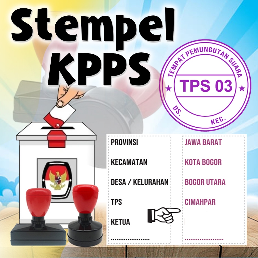 Stempel Pemilu / Stempel KPPS / Stempel Kotak suara