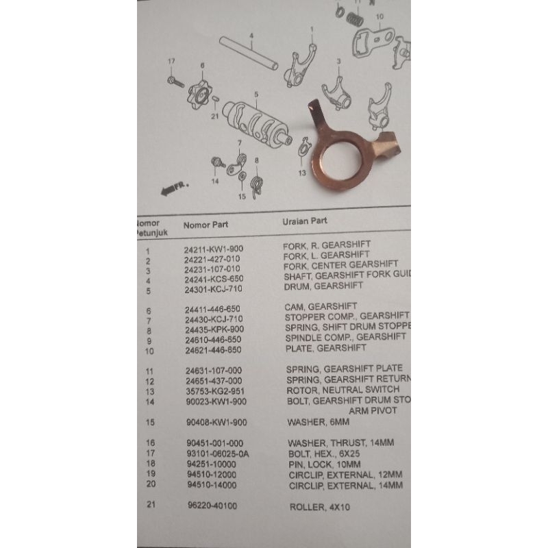 SWITCH ROTOR NETRAL TIGER