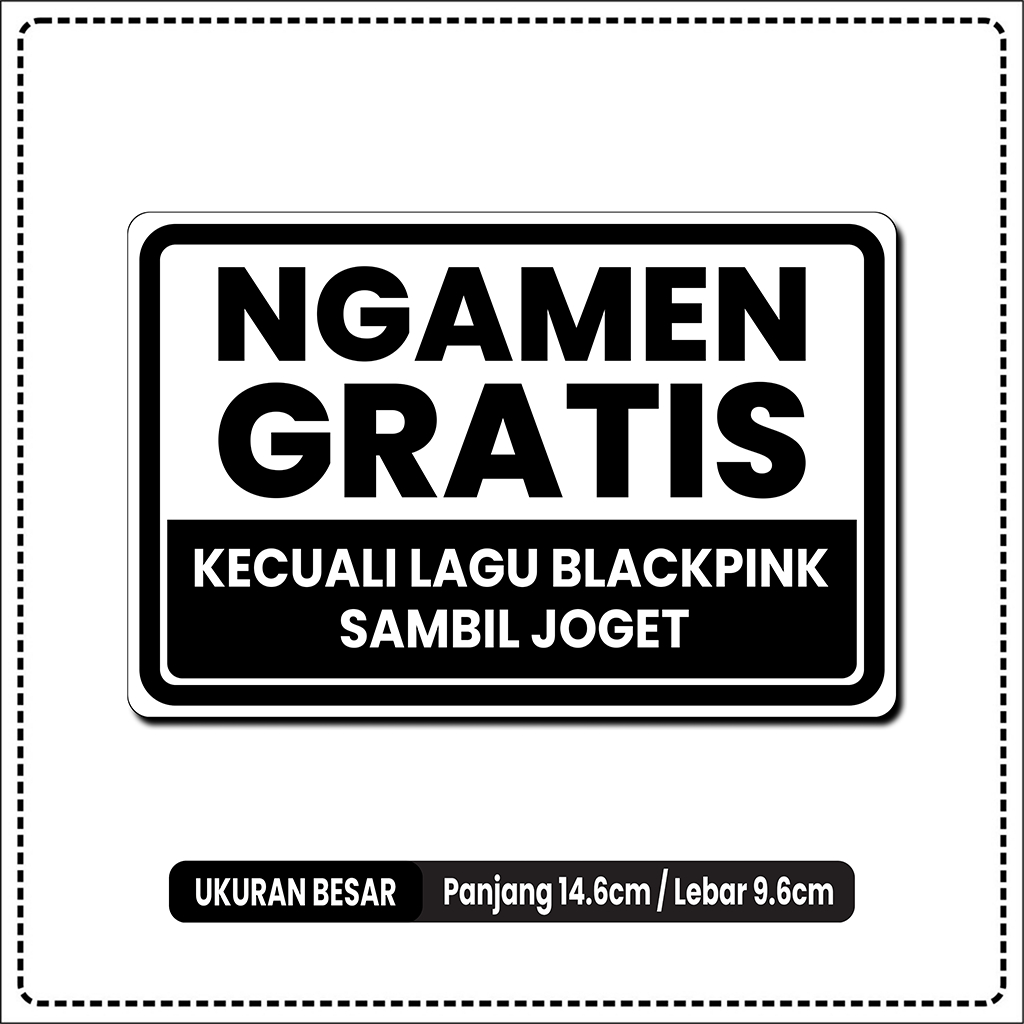 

STIKER NGAMEN GRATIS BAHAN VINYL ANTI AIR