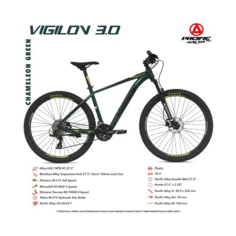 PACIFIC VIGILON 3.0 MTB / MOUNTAIN BIKE UKURAN 27,5