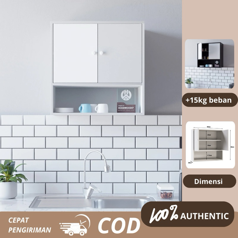 Lemari Dapur Kitchen Set Rak dapur Premium Tempat Gelas dan Piring Rak Dinding Serbaguna Lemari Gela