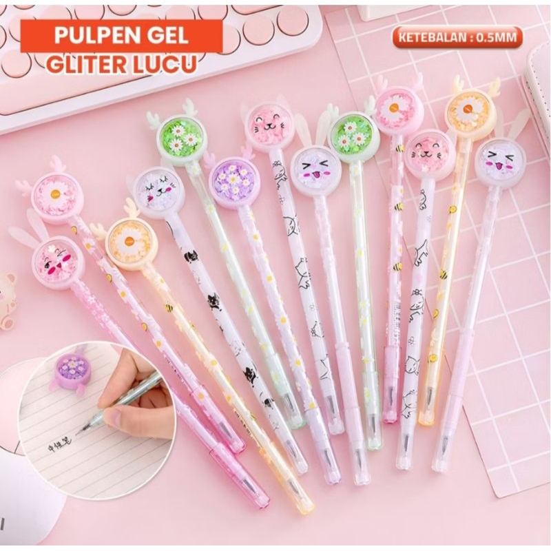 

VM Pulpen Gel Motif Glitter Lucu / Gel Pen Glitter Cute