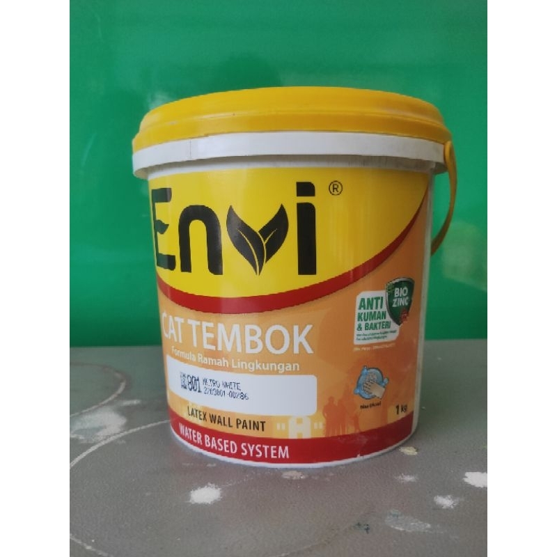 [INDACO] CAT TEMBOK LATEX ENVI 1 KG / CAT DINDING WANGI & ANTI JAMUR / WARNA LENGKAP