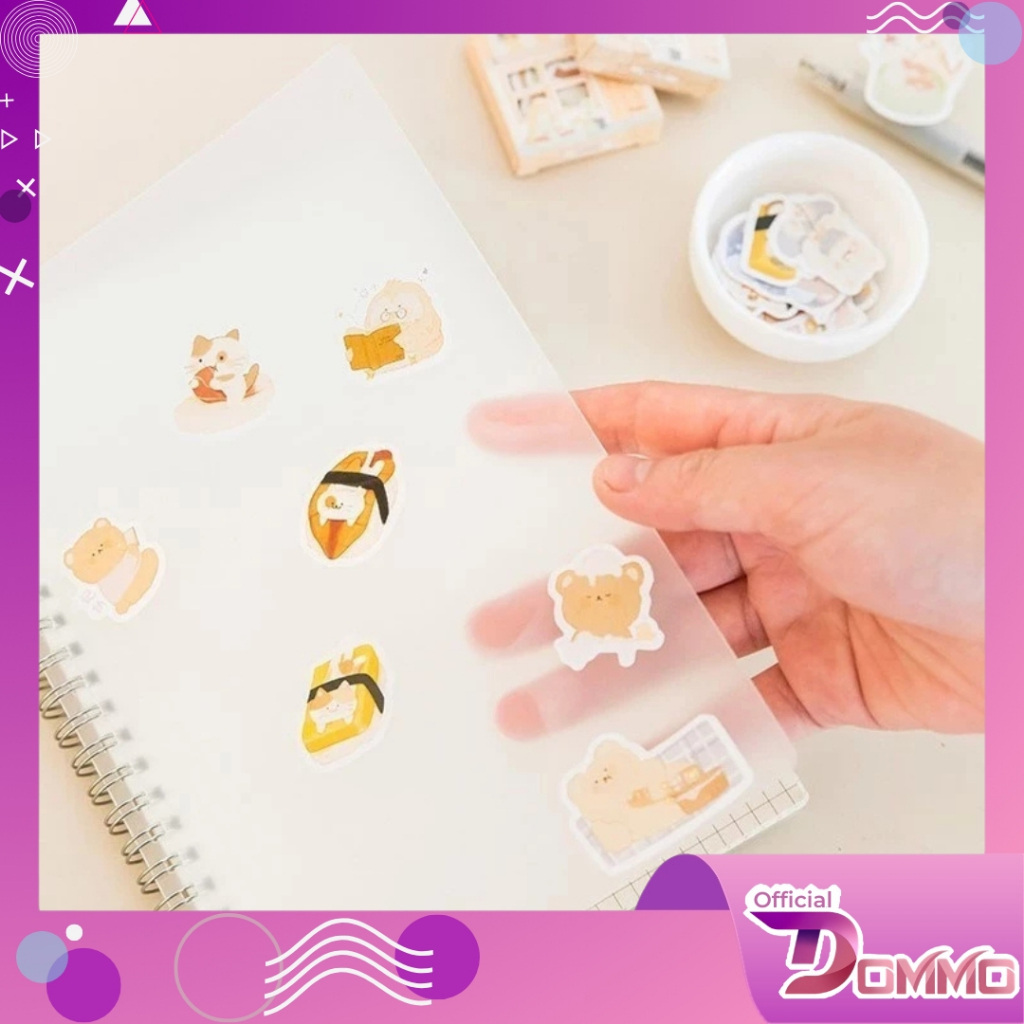 

DOMMO - D2037 45Pcs Stiker Karakter Hewan Untuk Diary Aesthetic Sticker Dekorasi Jurnal Scrapbook Stiker Set Home Series isi 45 Pcs Cute