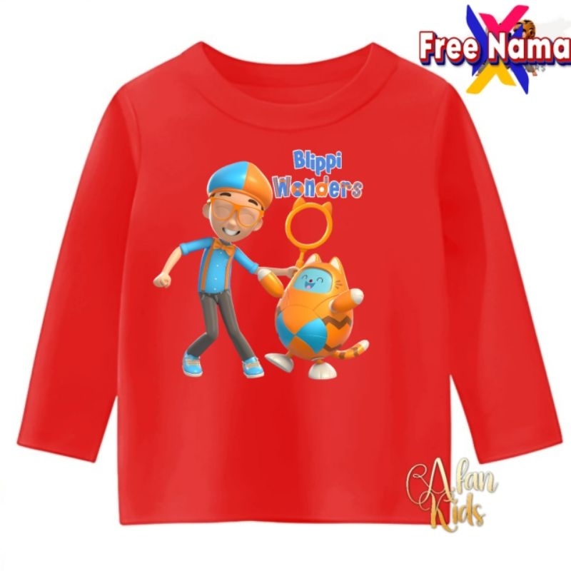 baju blippi wonders kaos anak lengan panjang