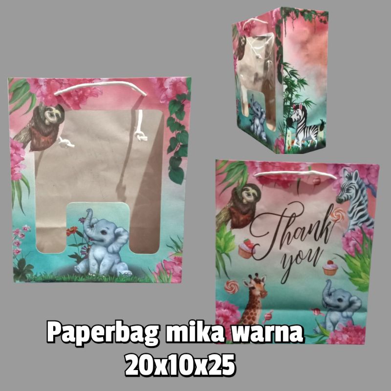 

Paperbag mika warna animal 20x10x25