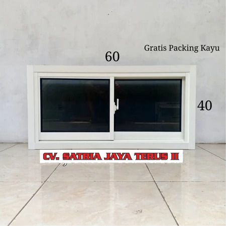 Jendela Sliding Aluminium 1 Set 60x40