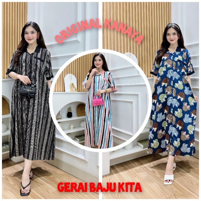 PIYAMA DRESS KANAYA/LONG DRESS KANAYA DAILYWEAR/DASTER PANJANG RAYON VISCOSE/DASTER SULTAN/DASTER GE
