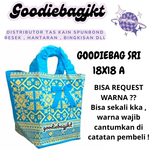 

TAS KAIN BOX BESEK HAJATAN MOTIF SRI 18X18 ISI 12PCS/ 1 LUSIN