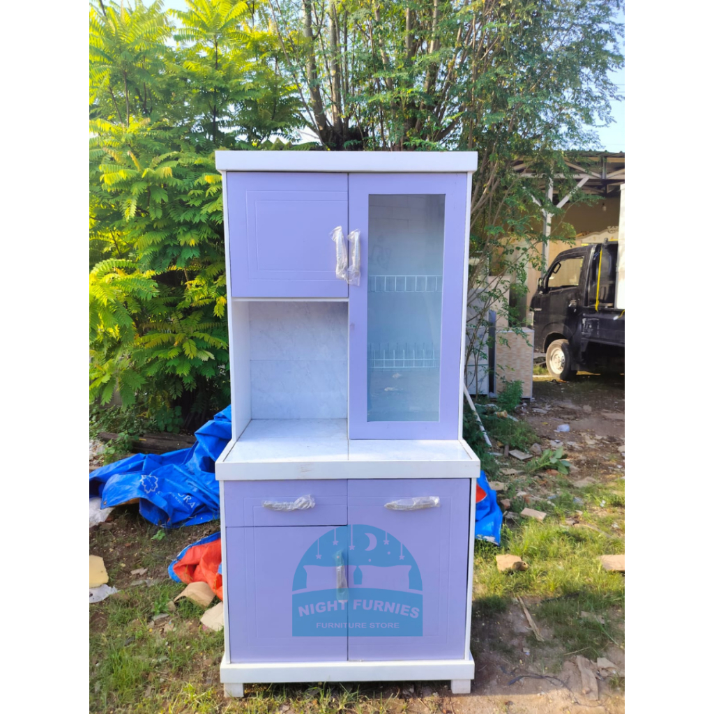 Lemari Sayur 2 Pintu / Rak Piring Kayu Multiplek 15MM / Lemari Sayur Minimalis / Rak Lemari Dapur