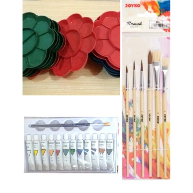 

KODE F63L Paket Lukis cat akrilikkuaspalet