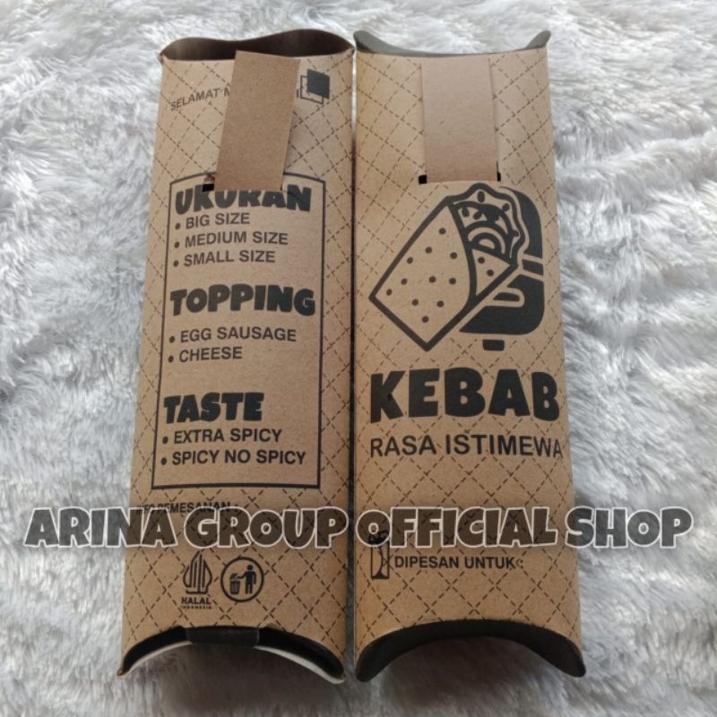 

100 LEMBAR KERTAS KEBAB TARIKAN DUPLEK COKLAT UKURAN 24 × 9,2 CM HIGH QUALITY TEBAL PRODUK TERBARU | KOTAK KEBAB KEKINIAN | DUS KEBAB VIRAL TIKTOK | KEMASAN KEBAB | BOX KEBAB 100 PCS MURAH | TOKO KEBAB OFFICIAL | ARINA SHIVA GROUP 75