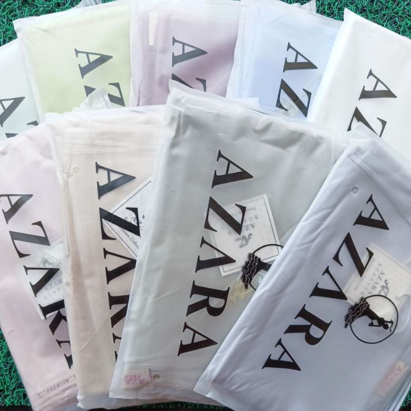 (SEFIE) HIJAB SEGIEMPAT AZARA POLOS JAHIT TEPI POUCH