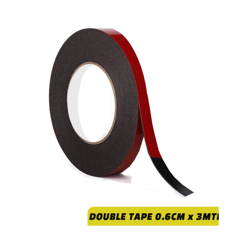 

DOUBLE TAPE 3M 8MM X 5 METER MERAH PEREKAT LEM BOLAK BALIK 3M