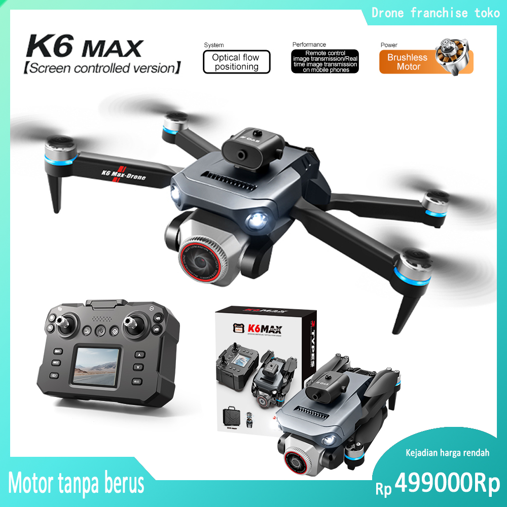 Drone Mainan Anak K6 MAX Kamera Besar Tanpa Motor Sikat