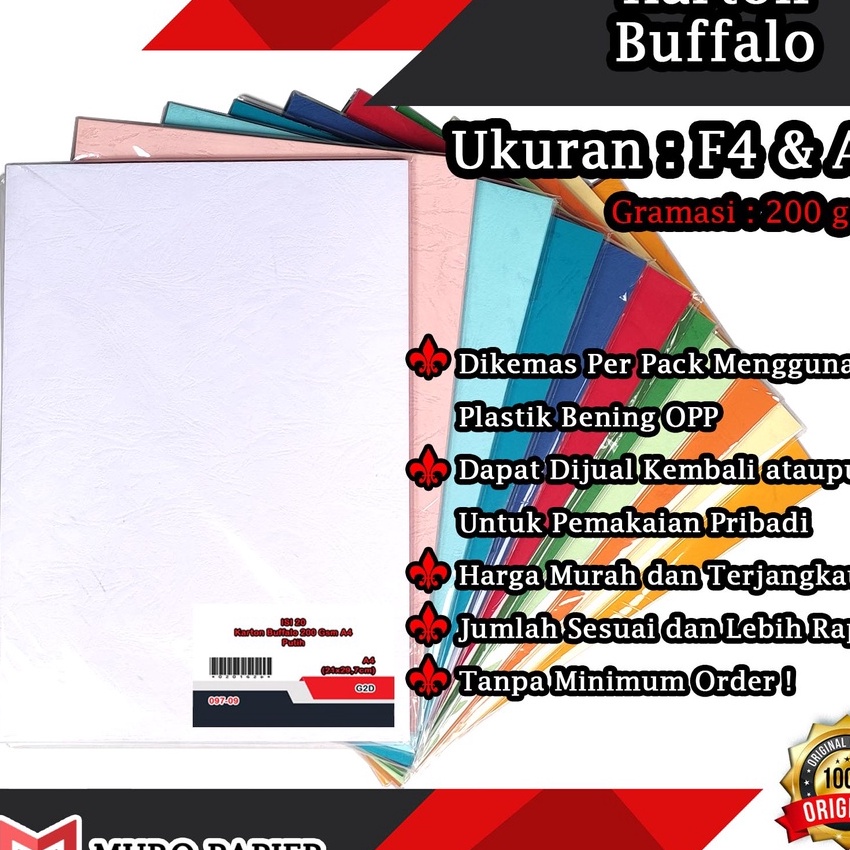 

KI3 PER PAK ISI 2 Karton Buffalo 2 gsm A4 F4 by Muro Papier