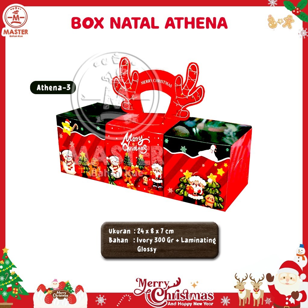 

Box Kado Natal ATHENA 24x8x7cm untuk Bolu Brownies Kue Kering Christmas Gift Box [1 pcs]