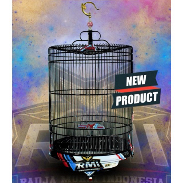 Sangkar RADJA Murai RMI New Waterdecal Karbon terbaru Size No. 2