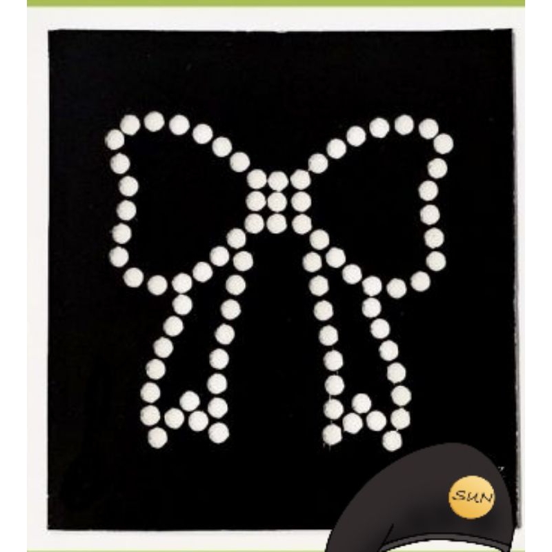 Logo Pet Hijab Hotfix Swarovski Ribbon