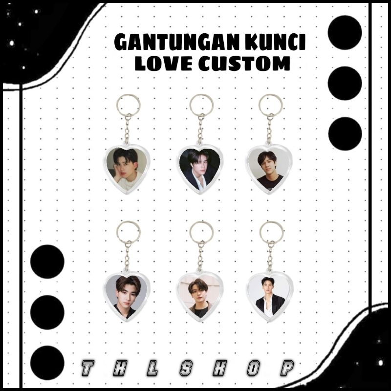 GANTUNGAN KUNCI LOVE CUSTOM RAIKANTOPENI GANCI AKRILIK 2 SISI REQUEST THAI ACTOR
