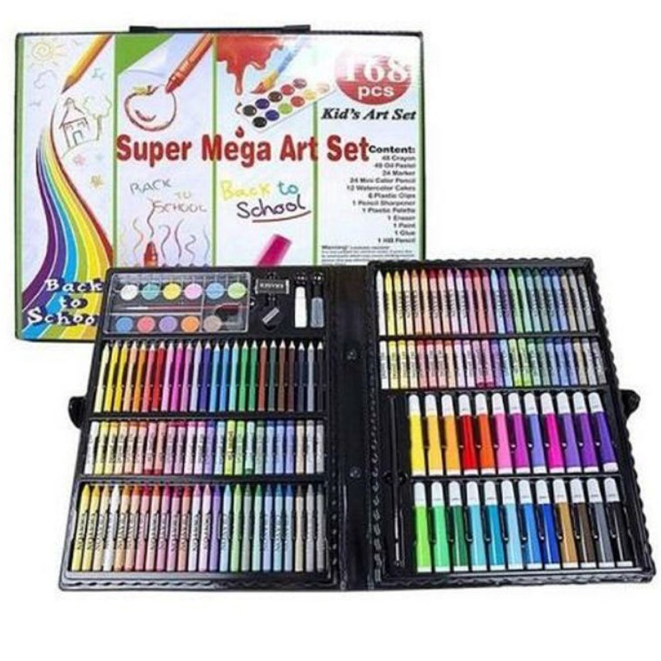 

Update Merakyat PS Crayon Art Set Pensil Warna Warni 168 Pcs Super Mega Colouring Set Super Mega 168 in 1 Gulali Books Paket Art Set 168in1 Alat menggambar dan Mewarnai Art Set 168 Pcs