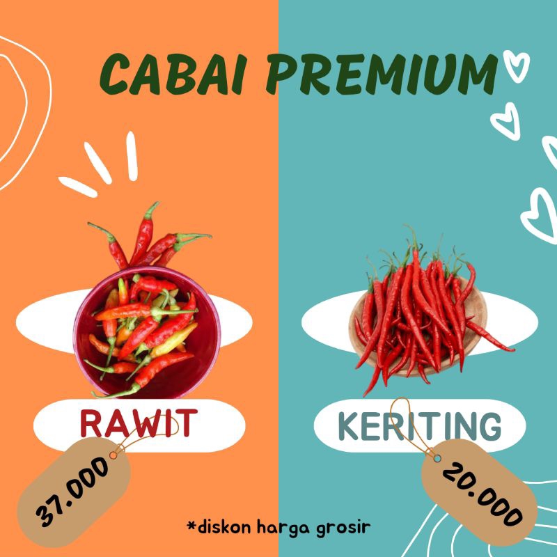 

Cabai Rawit Merah | Cabai Keriting 500 gr