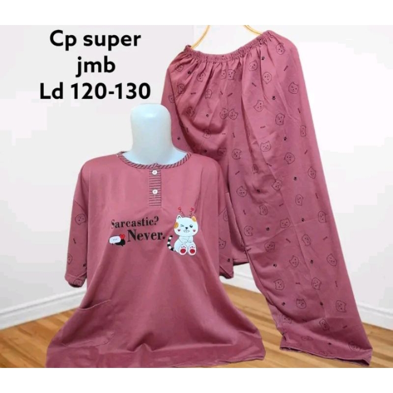 CP Jumbo LD 120-130 Baju Tidur Wanita Dewasa Bahan Kaos Premium Termurah