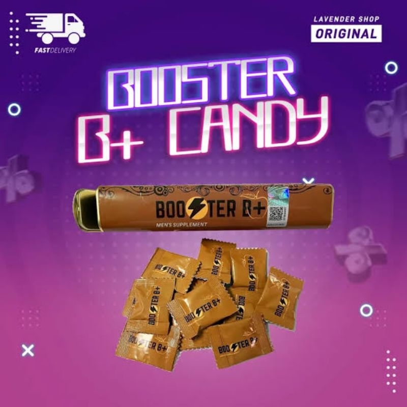 Booster B+ Candy Original Permen Rasa Jeruk Isi 12 Pcs