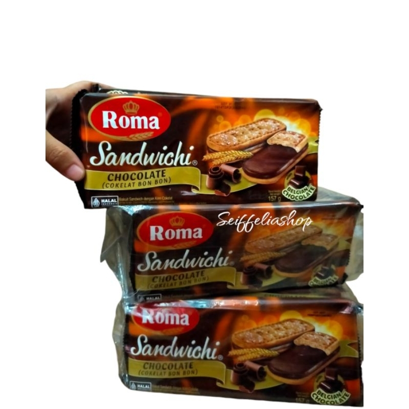 

ROMA Biskuit SANDWICH COKLAT / KACANG ukuran Besar