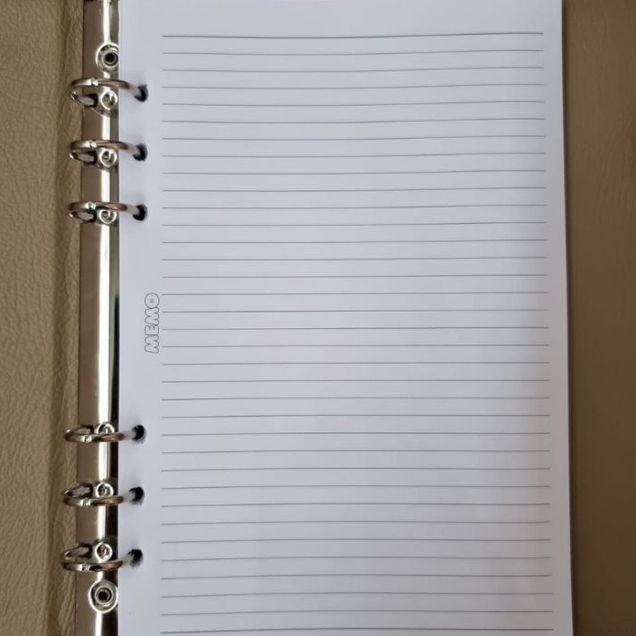 

READY GAN loose leaf isi binder kertas garis polos A5 6 ring