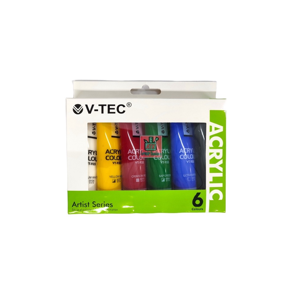 

KODE P44G Cat Akrilik VTEC VT635 Acrylic Colours 6 Warna x 35 ML Set SHAGB