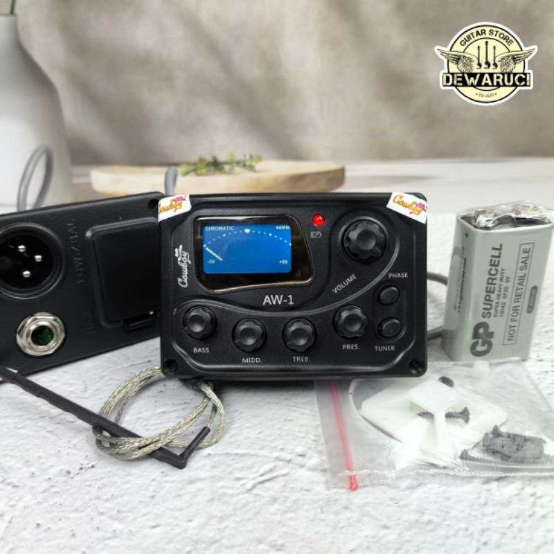 ORIGINAL Preamp EQ Cowboy AW 1 Chromatic Tuner | Preamp Cowboy Aw 1 Original | Dewaruci Gitar