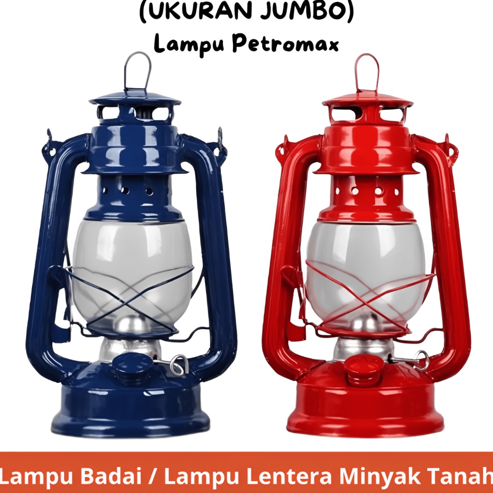 Grosir Ekonomis Lampu kapal lampu lentera lampu badai  lampu petromak led jadul free batrai 2 pcs  l