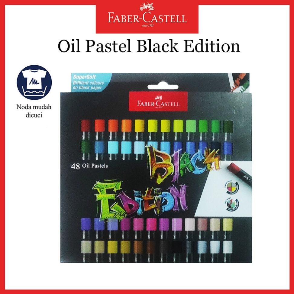

KODE B14J Black Edition Oil Pastel Set 48 Warna Crayon Krayon Faber Castell