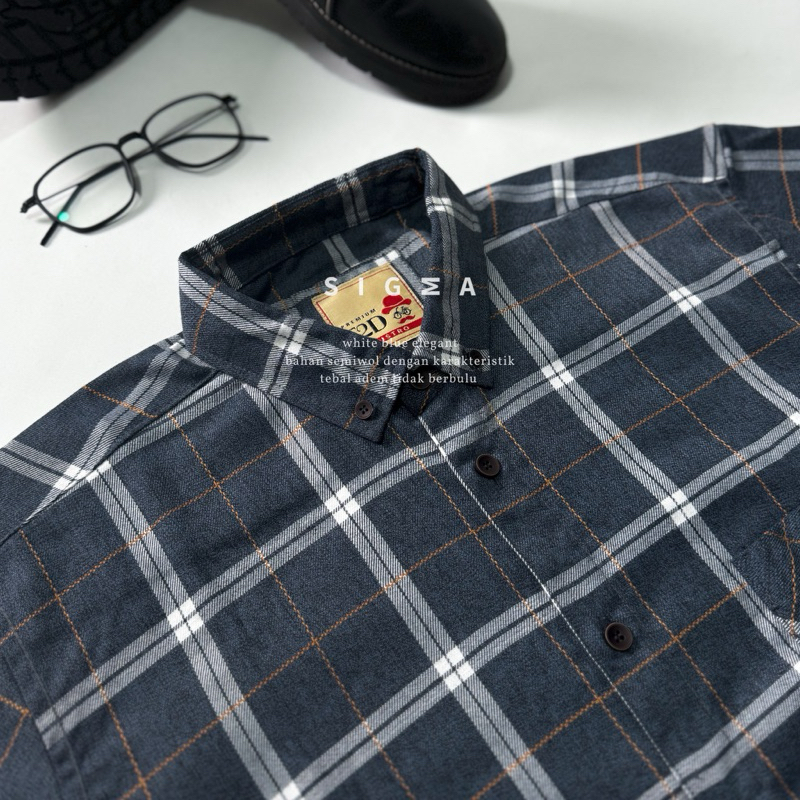 KEMEJA FLANEL F2D SEMI WOL PREMIUM ET 75