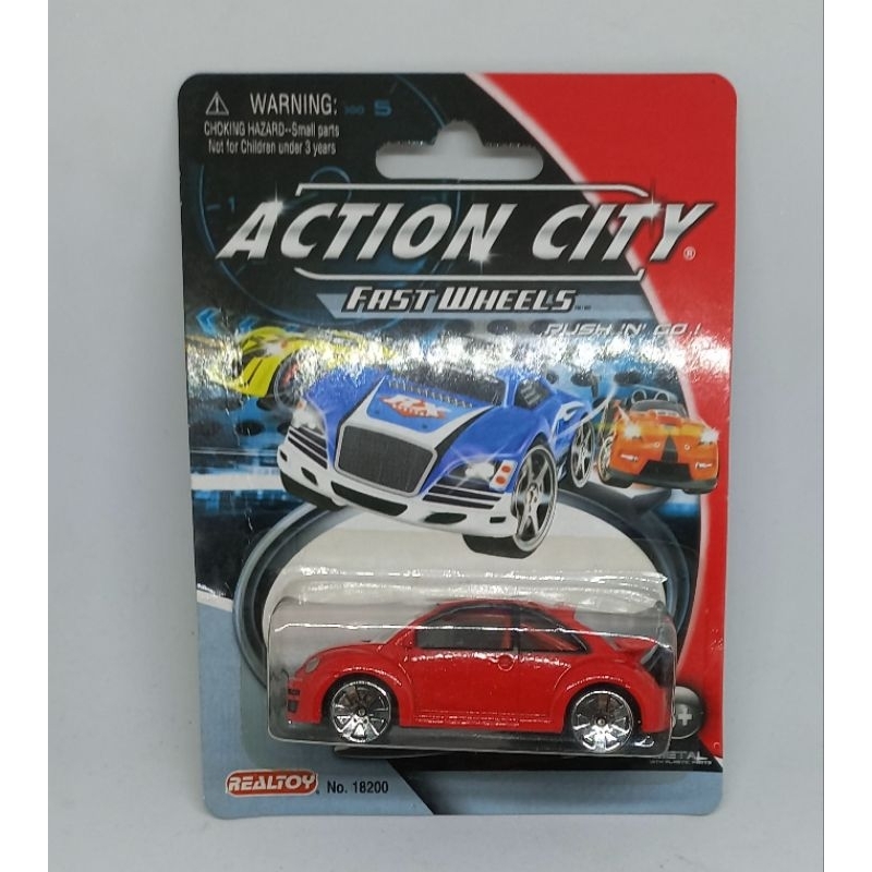realtoy volkswagen vw new beetle rsi action city diecast 1/57