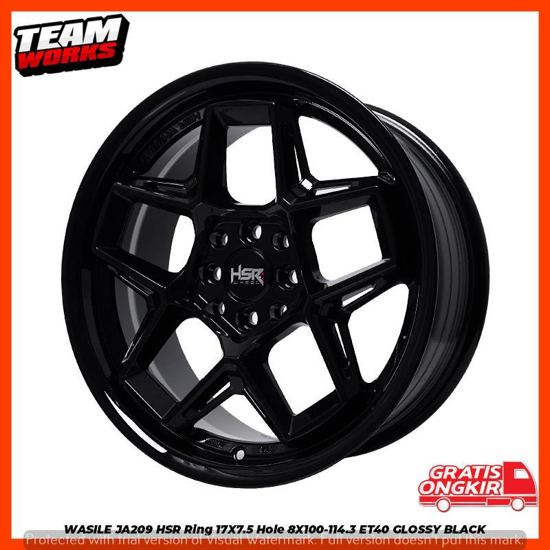VELG MOBIL RING17 HSR WASILE BLACK UNTUK VIOS BALENO MOBILIO FIESTA MAZDA PELEK R17