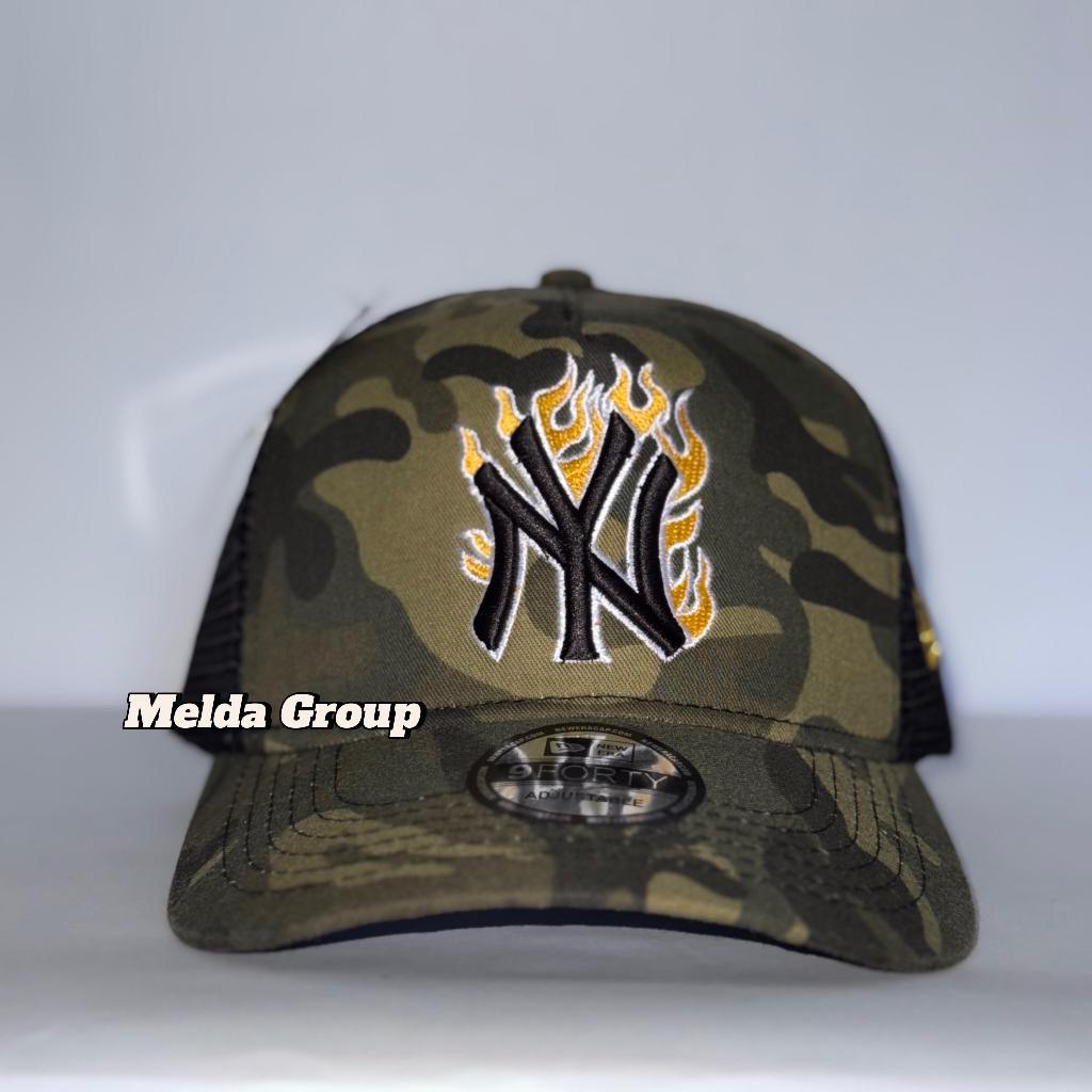 Topi Baseball Distro Caps NY Camo Loreng 2406 Terbaru 2024 Kekinian Pria Dewasa